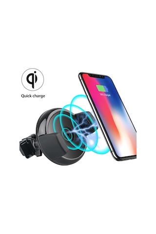 Sevimlilik Qi Kablosuz Araç Hava Firar Dağı Hızlı Şarj Cihazı Cep Telefonu Için Dock Montaj Tutucu