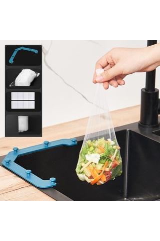 Suntek Magideal Üçgen Tutucu Filtre 50 Adet Lavabo Net Elastik Mavi