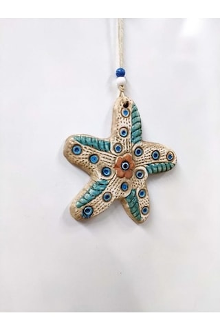 Seramik Mini Deniz Yıldızı Dekoratif Duvar Süsü 15X15 Cm