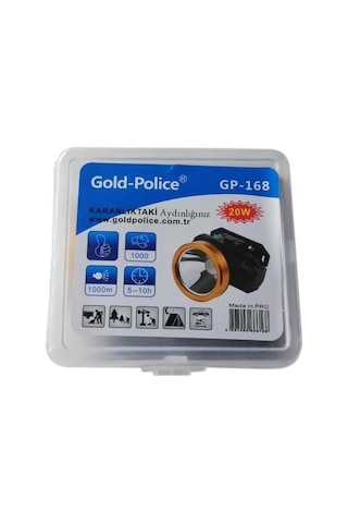 Gold Police Gp-168 Kafa Lambası Siyah
