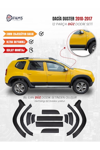 Dacia Duster Uyumlu 2010-2017 Dodik Seti 12 Parça Düz Baskısız