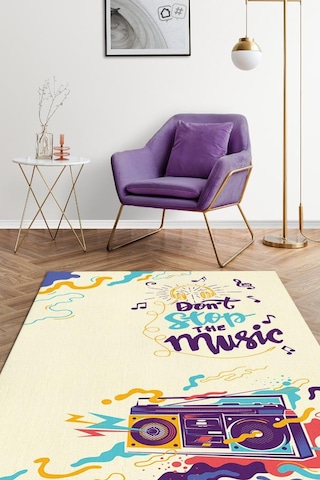 Homshtag Çok Renkli Müzik Halısı Renkli Dekoratif Parti Halısı Çok Renkli