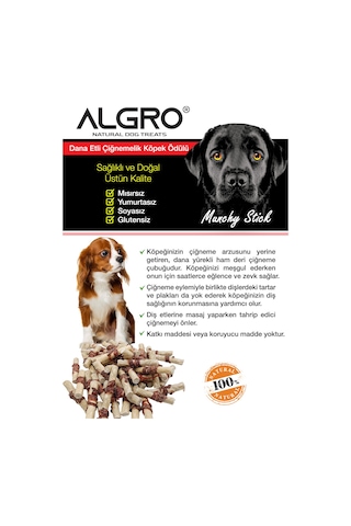 Algro Dana Etli Lokmalık Munchy Stick 50 Adet Kapaklı Kova Ambalaj