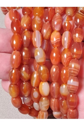 Beautiful Stones Oval Şeklinde Kırmızı Karnelyan Boncuklar 233238604