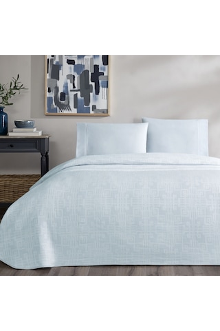 Taç Jakar Vıgnes Çift Kişilik Pike Takımı Mavi 000000001000050040 Mavi