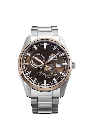 Orient Sun&moon Ra-ak0313y30b Kurmalı Otomatik Çelik Gri Kahverengi Kadran Safir Cam 42 Mm Erkek Kol Saati