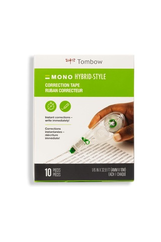 Tombow Mono Hibrit Düzeltme Bandı 10/paket, 16"x394" Genel