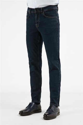 İmza Lacivert Gabardin 5 Cep Düz Paça Casual Slim Fit Pamuklu Denim Pantolon 1023255164 Lacivert