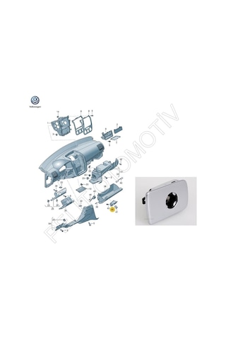 Golf Torpido Kapak Mandalı 1k1857147d 2005- 2012