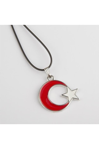 Kırmızı Ayyıldız Kolye Çok Renkli