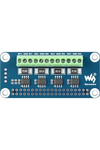 4 Kanallı Akımgerilimgüç Monitör Raspberry Pi Hat