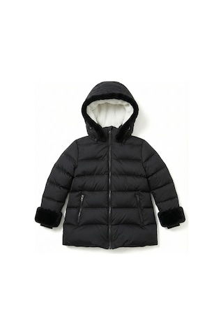 Xo Kids Kız Çocuk Mont 7-10 Yaş 8051 Siyah