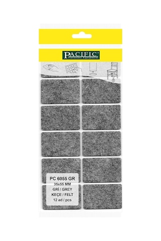 Pacıfıc Gri Yapışkanlı Keçe 35mm X 55mm
