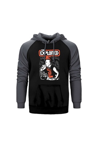 The Exploited On Stage Kırmızı Renk Reglan Kol Sweatshirt / Hoodie