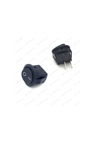 15mm Yuvarlak 2 Pin On/off Işıksız Power Anahtar 2 Adet