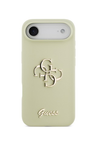 Apple Uyumlu iPhone 17 Air Kılıf Guess Lisanslı Grained Yazı Logolu Kapak Yeşil Yeşil