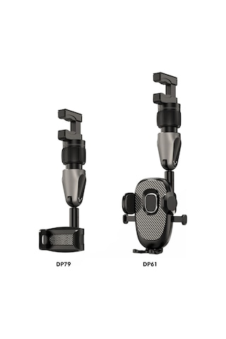 Xindoker Araç Geribakış Aynası Telefon Tutucu, 360 Döner, Ar Navigasyon İçin, 3.5-7.2 İnç Telefon Uyumlu, Sağlam Sabitleme, Tek Elle Kaldırma Siyah