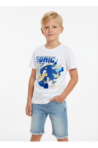 Sea Bubbles Sonic Çocuk Tişört St10414 Beyaz
