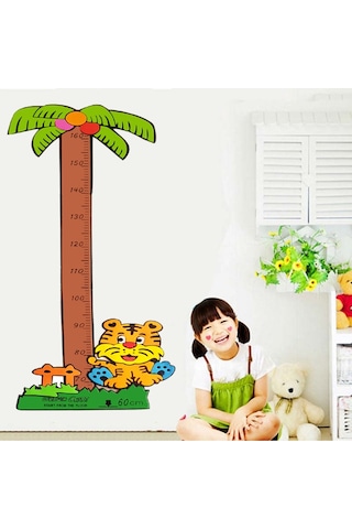 Boy Ölçer Sticker Zürafa Aslan Kuş Ayıcık Büyüme Tablosu Cetveli (283263921)