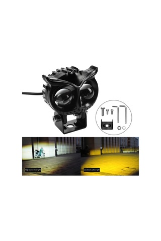 Xindoker Alüminyum 30-45w 12-85v Ip65 Su Geçirmez Led Farlar, Beyaz Sarı Işık, Moto Atv Kamyonet Uyumlu, Demirleme Aksesuarlar Eşliğinde Çiftli Set Siyah Konoid Mermi Şekli