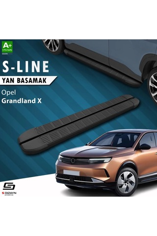 S-dizayn Opel Grandland X 2 Hybrid S-line Siyah Yan Basamak 183 Cm 2024 Üzeri A+ Kalite