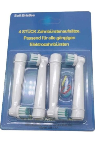 Tüm Şarjlı Diş Fırçaları ile Uyumlu 4'lü Yedek Başlık