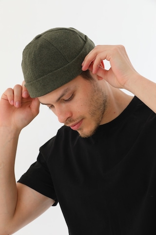 Kaşe Arkadan Ayarlı Retro Hip-hop Takke Şapka Haki