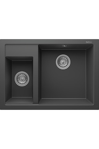 Real Stone Kapadokya Granit Eviye P016 Antrasit 76.5 X 45.5 Cm Tezgah Üstü Antrasit