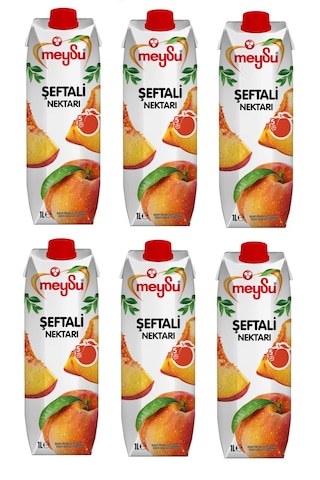 Meysu Şeftali Nektarı 1 Lt X 6 Adet