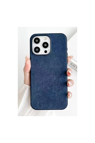 Apple iPhoneUyumlu 15 Pro Max Kılıf Karen Magsafe Kapak - Lacivert Çok Renkli