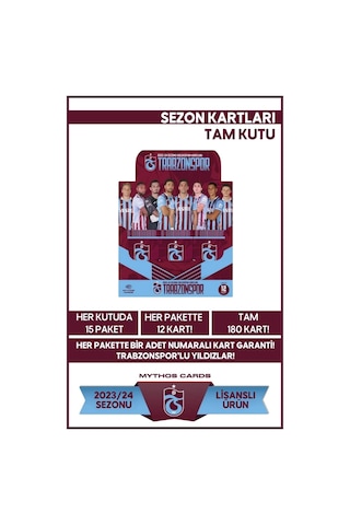 Mythos Cards Trabzonspor 2023-24 Sezon Kartları Tam Kutu Kart