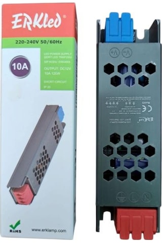 Erkled Ultra Slim 12v Ip20 120w 10 Amp Led Trafo Erk-4003