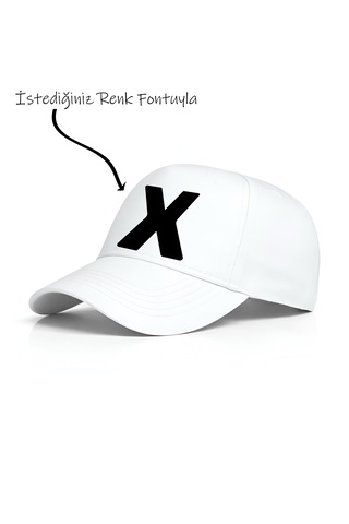Ogc X Harfi Unisex Şapka Beyaz