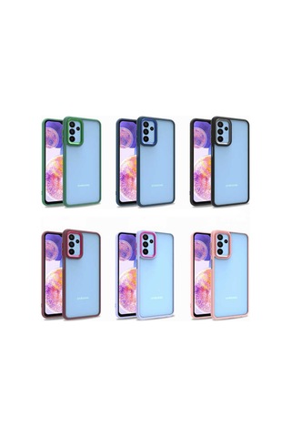 Zore Galaxy M23 Kılıf Omsy Flora Kapak - Kırmızı