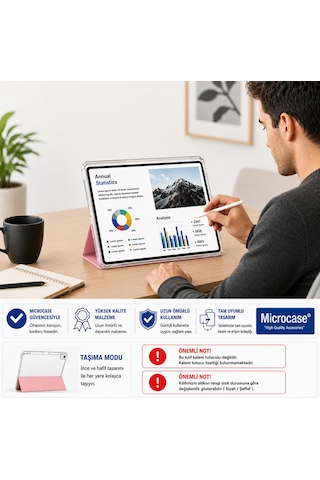 Xiaomi Redmi Pad Pro Tablet İle Uyumlu 3 Kademeli Sleeve Serisi Standlı Kılıf - Al5578 Tablet Kılıfı