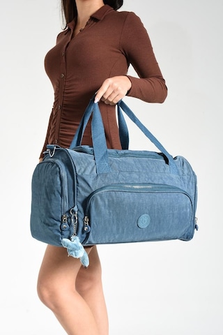 Unisex Kabin Boy Çapraz Askılı Omuz Çantası Seyehat Spor Çantası Hafif Klinkır Kumaş 40 25 Cm Mavi