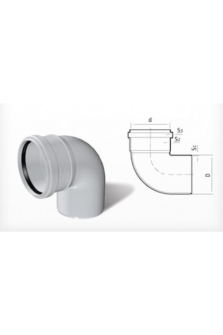 Fırat Pvc Dublex Kapalı Dirsek 90 1 Adet 50mm Fırat Pvc Dublex Kapalı Dirsek 90 1 Adet 50mm