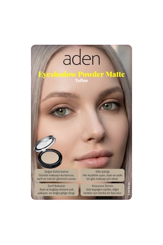 Aden Eyeshadow Powder Matte - Mat Göz Farı 04 Toffee Şeker 0
