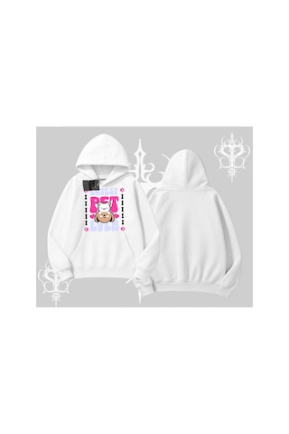 Best Pet Ever Baskılı Kapşonlu Sweatshirt
