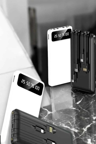 Mey İthalat 20.000 Mah Led Işıklı Lcd Ekran Usb Girişli Type-c Lightning Powerbank Çok Renkli 65057713