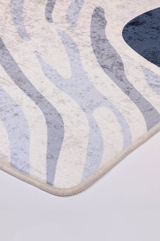 Mavi Zebra Desenli Çocuk Odası Halısı-4001 Çok Renkli