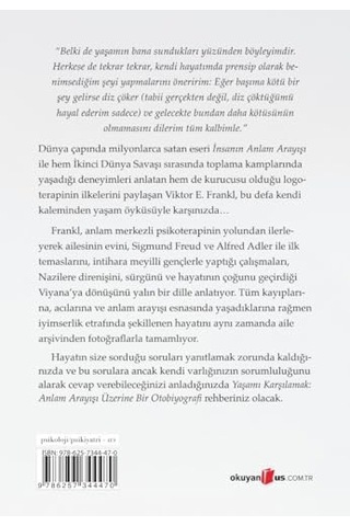 Yaşamı Karşılamak: Anlam Arayışı Üzerine Bir Otobiyografi