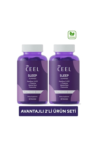 2'li Vegan Uyku Vitamini, Uyku Kalitesi Arttırmaya Ve Enerji Dolu Bir Uyanışa Yardımcı Gummy Vitamin 2'li Vegan Uyku Vitamini, Uyku Kalitesi Arttırmaya Ve Enerji Dolu Bir Uyanışa Yardımcı Gummy Vitamin
