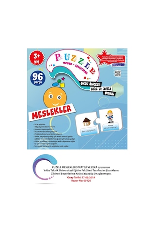 Beceri Dünyası Puzzle Meslekler 3+ Yaş Okul Öncesi Akıl Ve Zeka