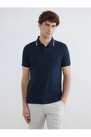 LC Waikiki Lcwaıkıkı Classic Lacivert Polo Yaka Pike Erkek Tişört Navy
