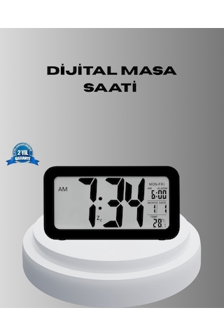 Dijital Masa Saati Sensörlü Aydınlatmalı Alarm Ve Sıcaklık Ölçerli Renkli