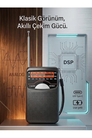 Şarjlı Cep Radyosu Fm Am Sw 3 Bant Deprem Çantası İçin Küçük El Radyosu