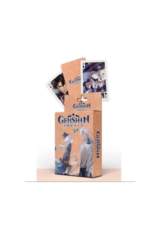 İskambil Kağıdı Anime Genshin Poker Oyun Kartı 54 Adet İskambil Destesi