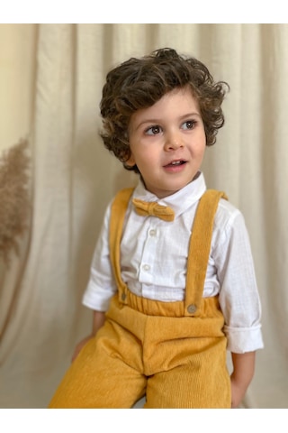 Miababy Papyonlu Fitilli Üçlü Takım HARDAL