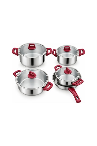 Gülsan Gülsu Çelik Tencere Seti 9 Prç Inox